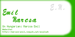 emil marcsa business card